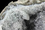 Las Choyas Coconut Geode Half with Quartz & Calcite - Mexico #145876-2